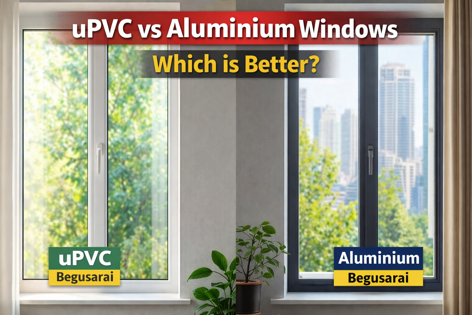 Read more about the article uPVC Windows vs Aluminium Windows – Which is Better for Homes in Bihar?